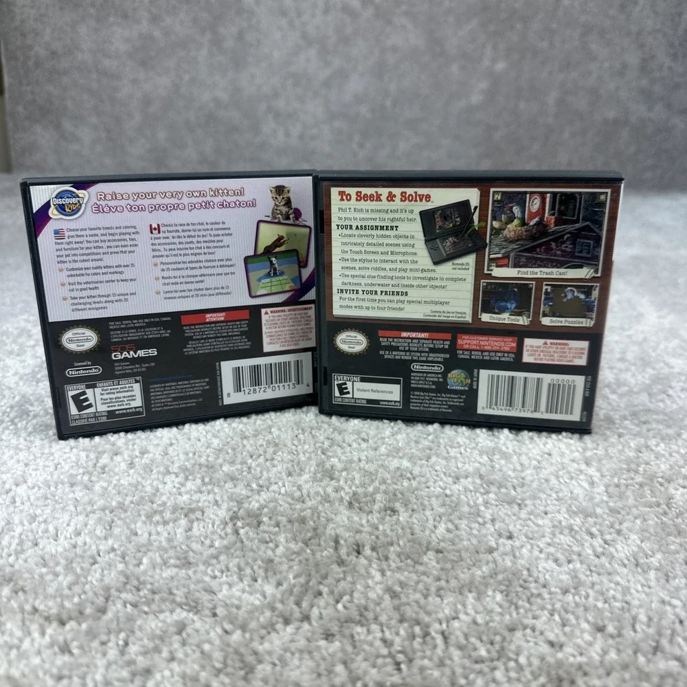 Nintendo DS Kitten Corner & Mystery Case Files MillionHeir Games